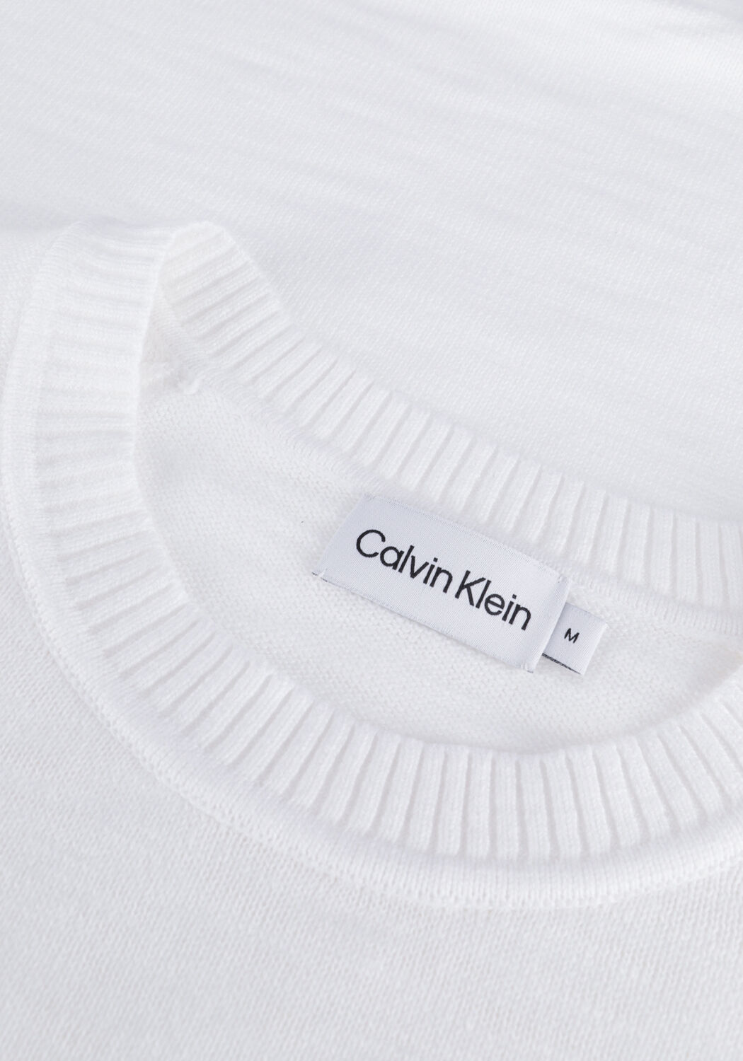 Witte CALVIN KLEIN Trui SLUB TEXTURE SWEATER - large
