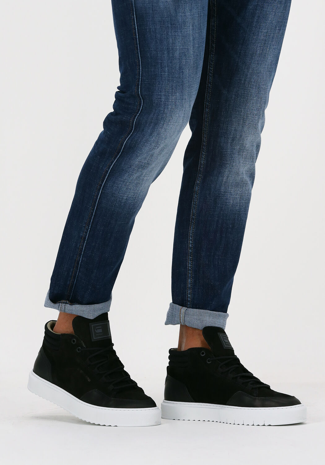 zwarte g star raw hoge sneakers resistor mid bsc m