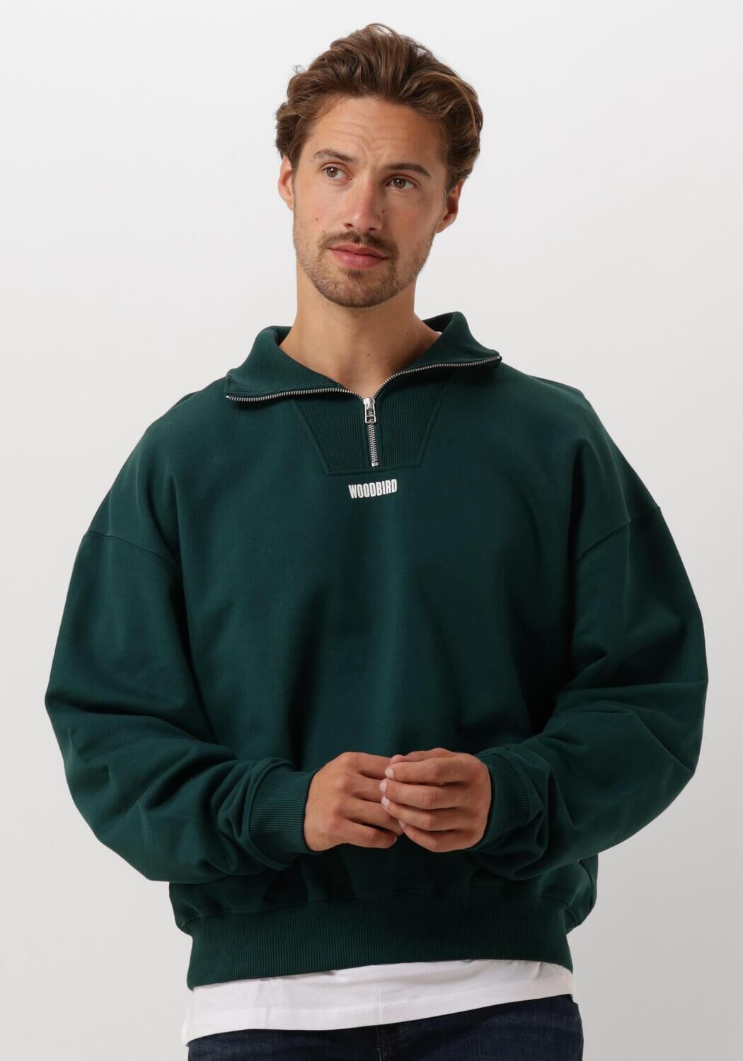 WOODBIRD Heren Truien & Vesten Wblee Half Zip Groen