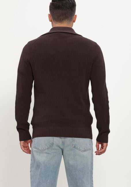 Bruine JC RAGS Trui PULLOVER HALF ZIP EDGAR - large