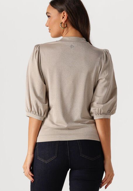 Bronzen SUMMUM Top SHORT SLEEVE TOP SOFT LUREX JERSEY - large