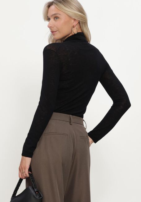 Zwarte SELECTED WOMEN Top SLWVENDY WOOL LS KNIT ROLL NECK - large