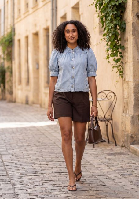 Lichtblauwe CO'COUTURE Blouses ASJACC DENIM BLOUSE - large