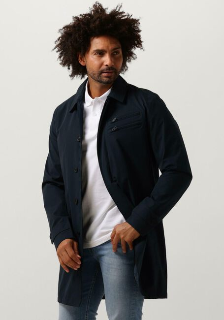 Blauwe VANGUARD Mantel LONG JACKET POLY SOFT TOUCH V-COAT - large