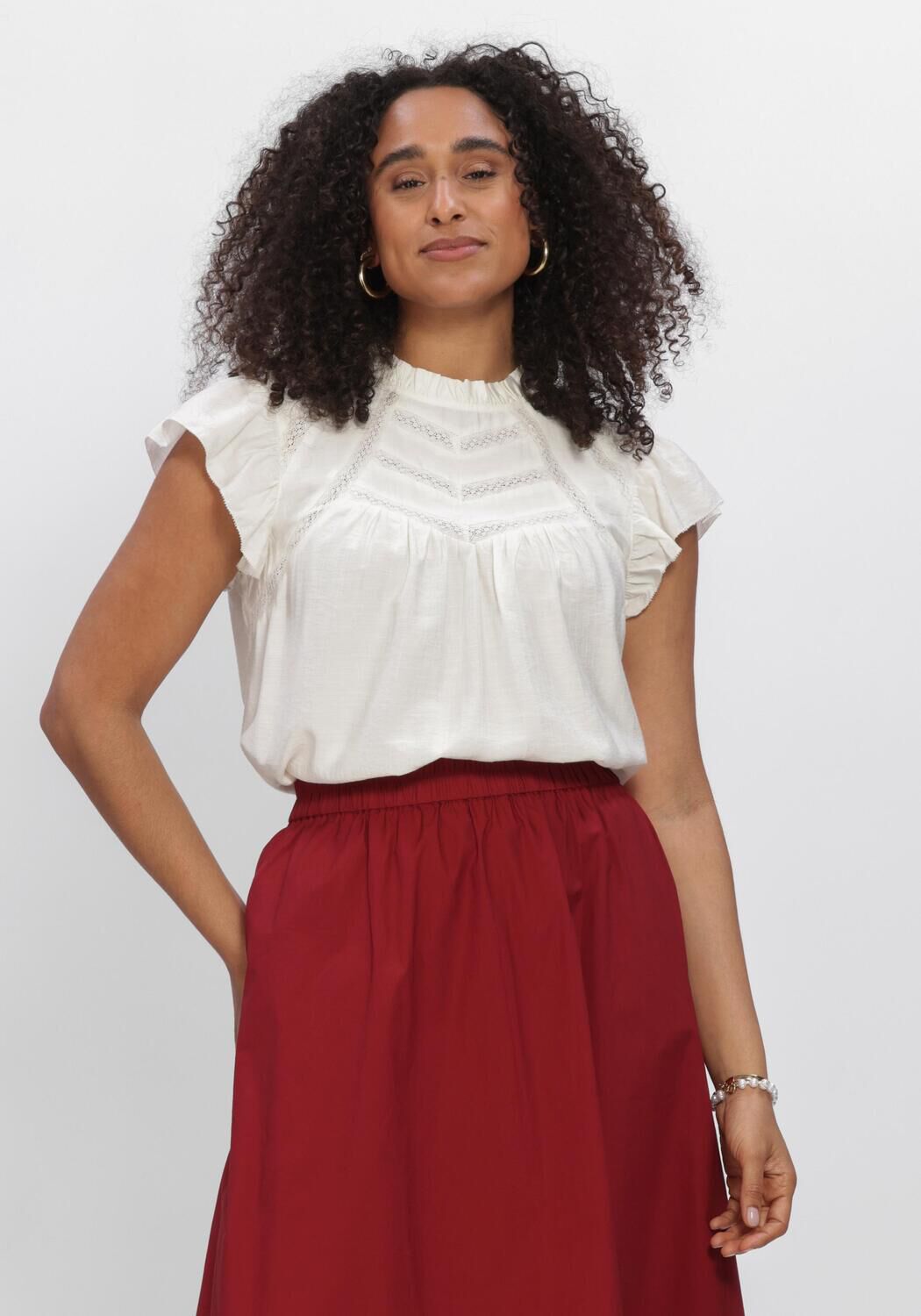 Gebroken wit MSCH COPENHAGEN Top MSCHPENINNA SS TOP - large