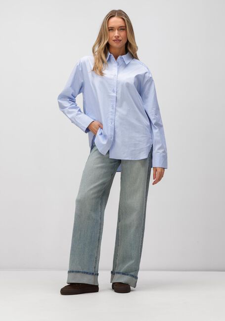 Lichtblauwe GESTUZ Wide jeans GZSARA HW WIDE JEANS - large