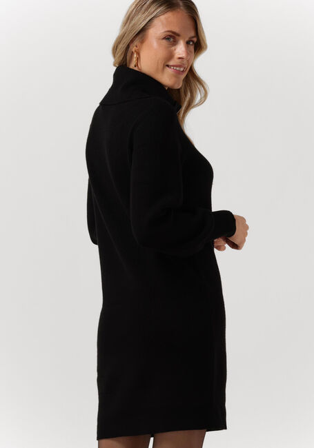 Zwarte Y.A.S. Mini jurk YASDALMA LS ZIP KNIT DRESS - large