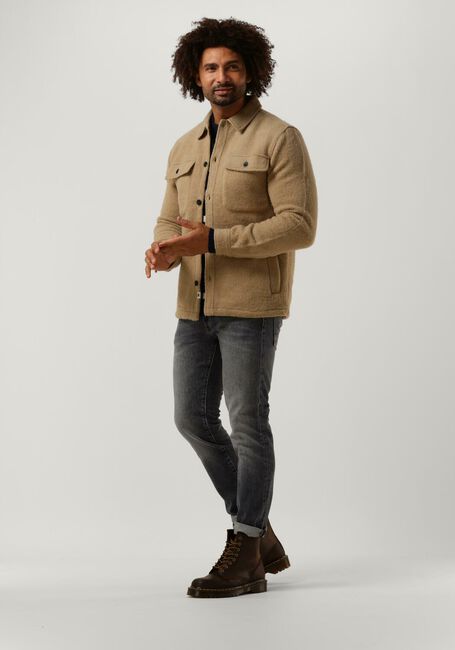 Zand ANERKJENDT Overshirt AKLION BOILED WOOL OVERSHIRT - large