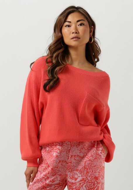 Roze MSCH COPENHAGEN Trui LILLYBETH JILLI RIB PULLOVER - large