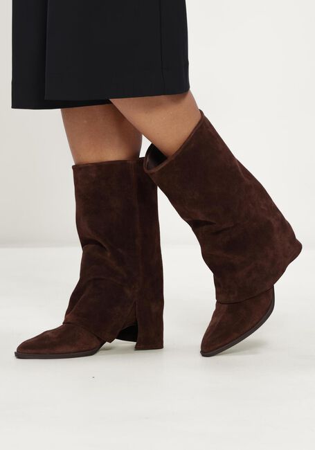 Bruine UNISA Hoge laarzen LARSY - large