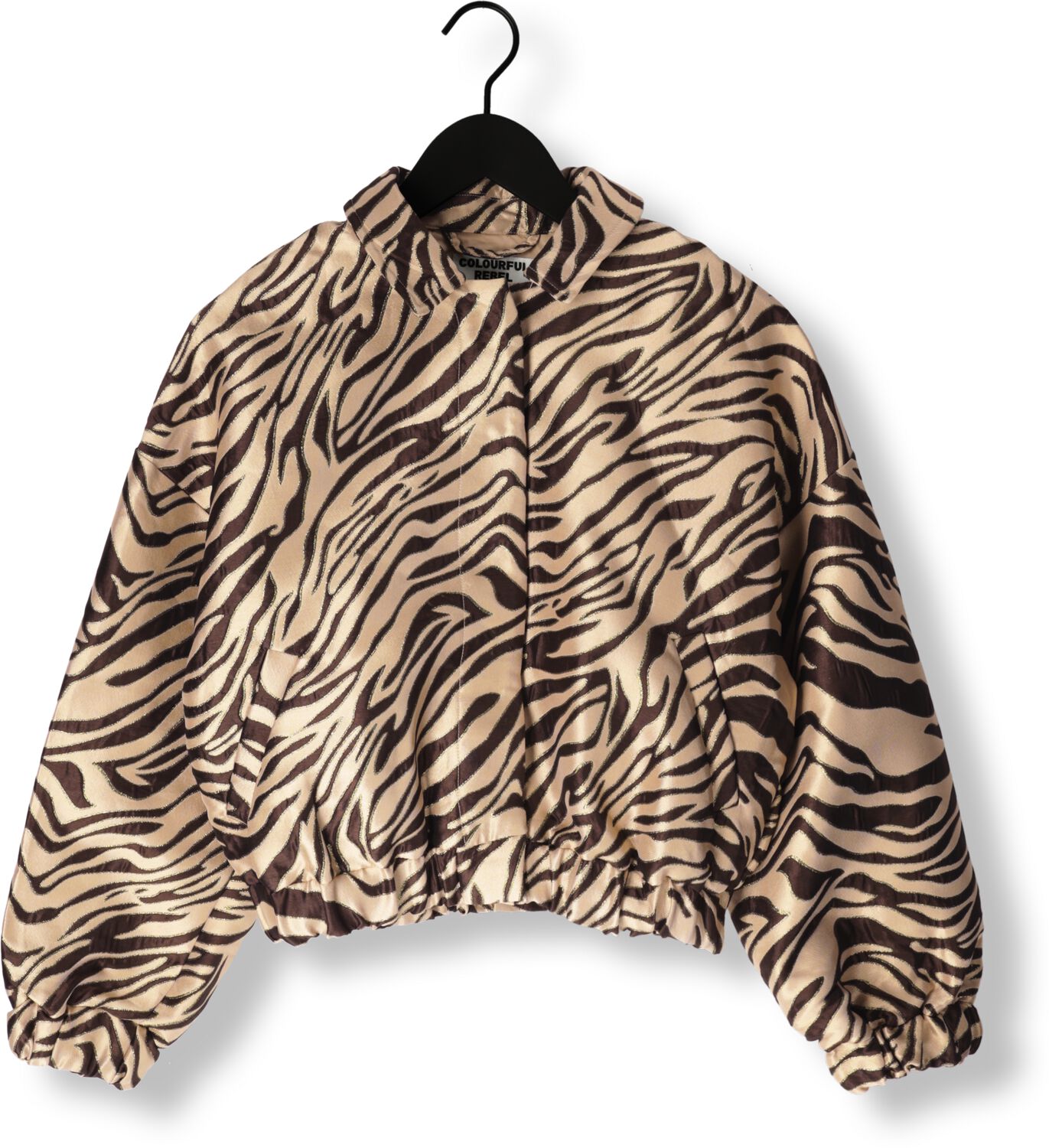 COLOURFUL REBEL Dames Jassen Bente Zebraq Jacquard Bomber Jacket Gebroken Wit