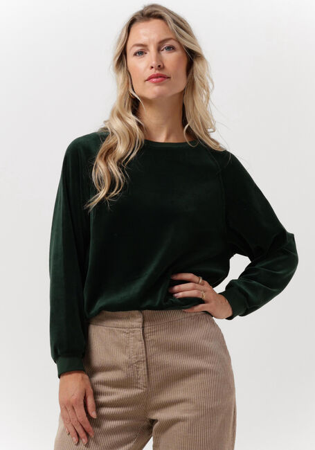 Groene BY-BAR Sweater FENNE VELVET SWEATER - large