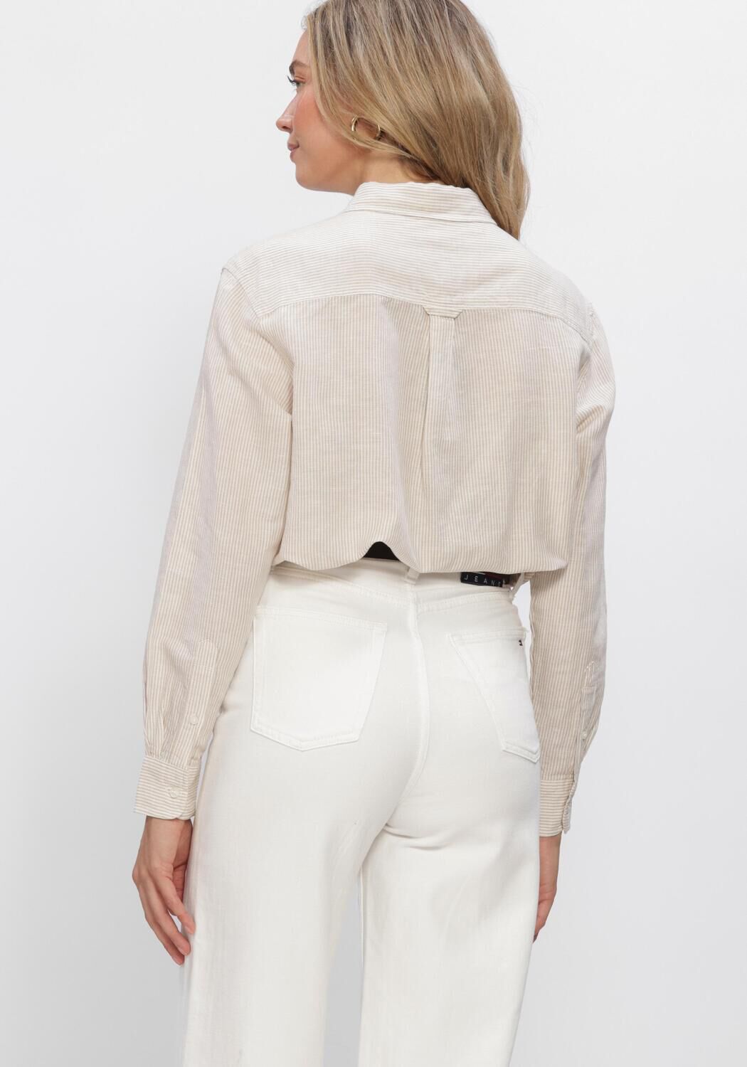 Beige TOMMY JEANS Blouses TJW RLX LINEN SHIRT - large