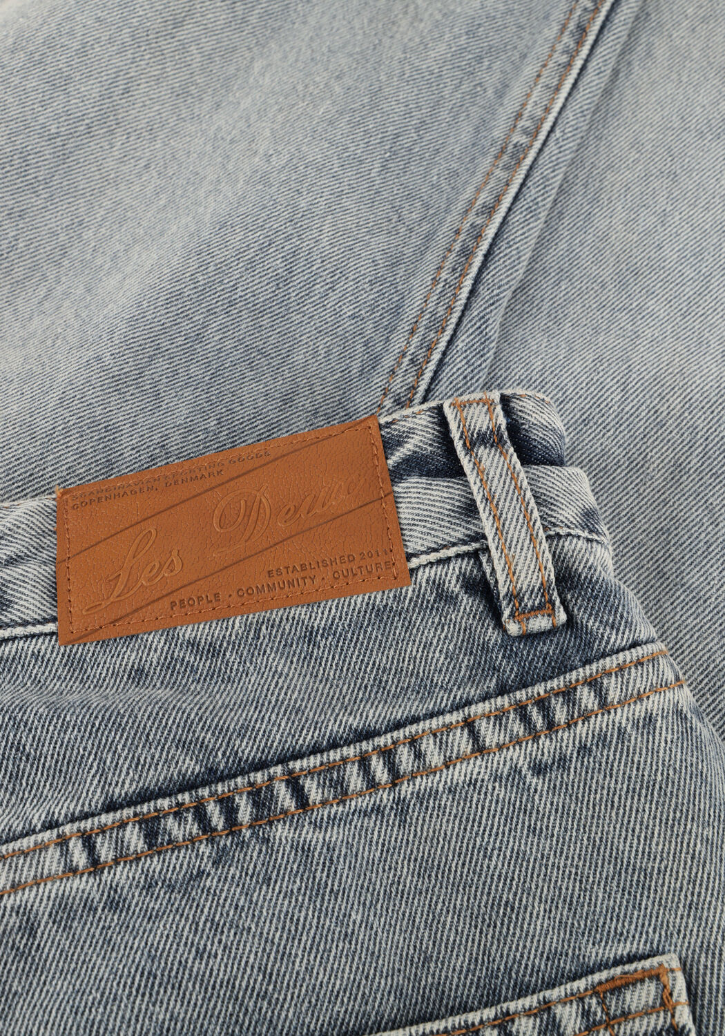 Grijze LES DEUX Straight leg jeans RYDER WASHED DENIM JEANS - large