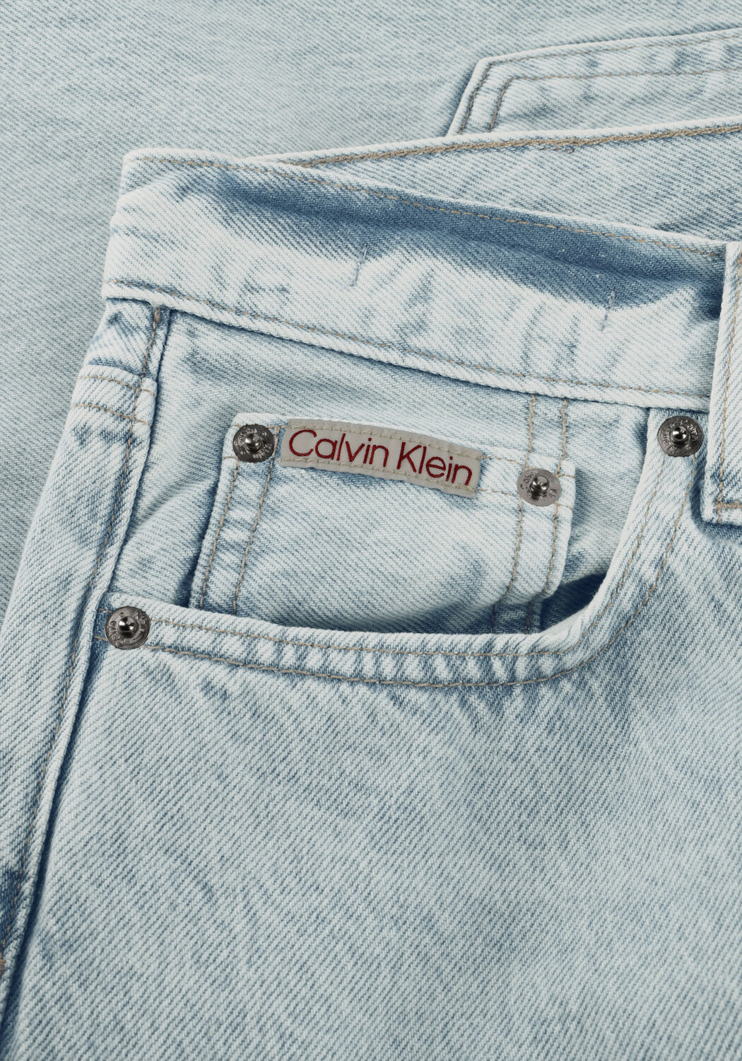 Lichtblauwe CALVIN KLEIN Wide jeans LOW RISE BAGGY - large