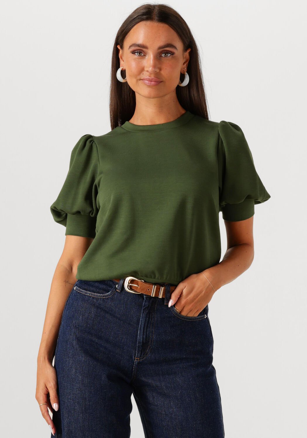 MINUS Dames Tops & T-shirts Livana T-shirt Donkergroen