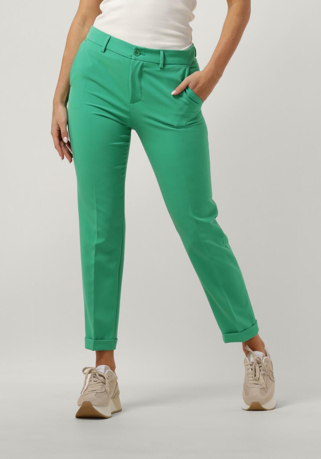 LIU JO Dames Broeken Luxury Twill Str T Pants Groen