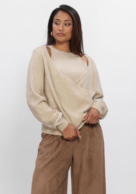 Beige NUKUS Trui MEREL PULLOVER LUREX - large