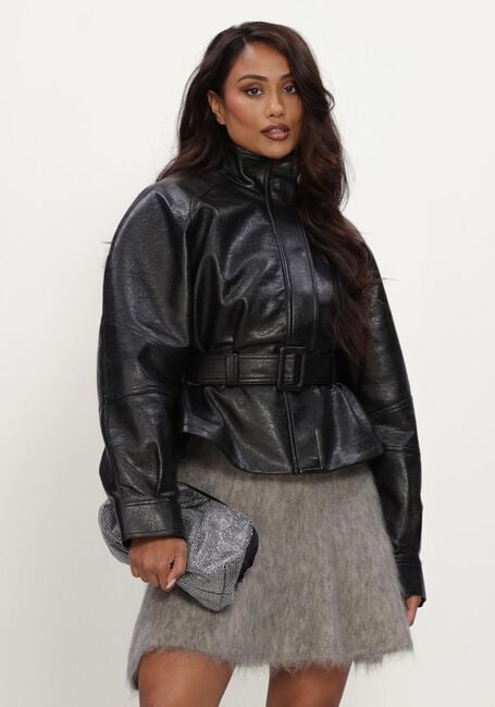 Zwarte NEO NOIR Leren jas JACLYN FAUX LEATHER JACKET - large