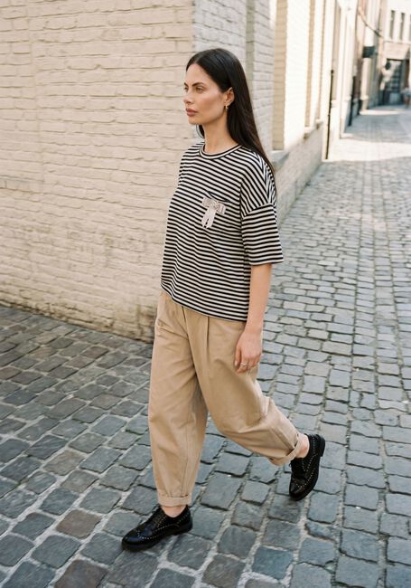 Zwarte SUMMUM T-shirt TOP STRIPED SCUBA - large