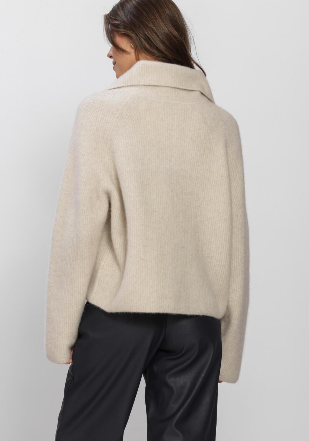 Beige KNIT-TED Vest MILO CARDIGAN - large