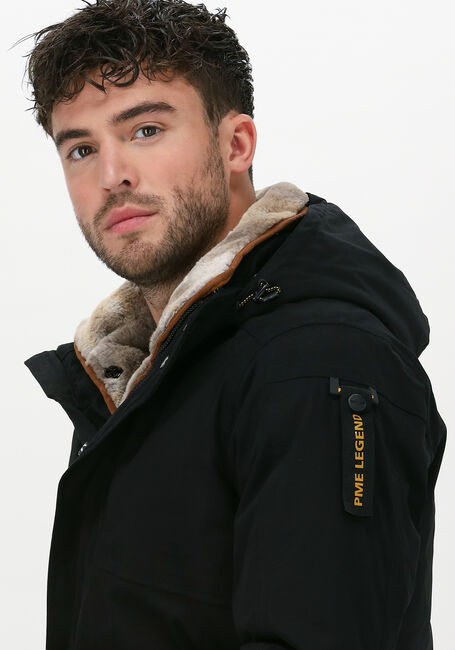 Zwarte PME LEGEND  SEMI LONG JACKET SNOWPACK ICON - large
