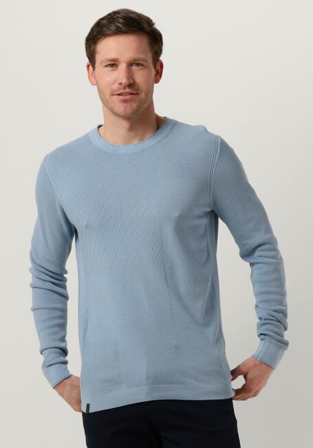 Lichtblauwe CAST IRON Trui CREWNECK COTTON MODAL - large