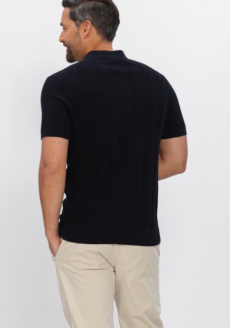 Donkerblauwe PROFUOMO Polo POLO SS COTTON LINEN - large