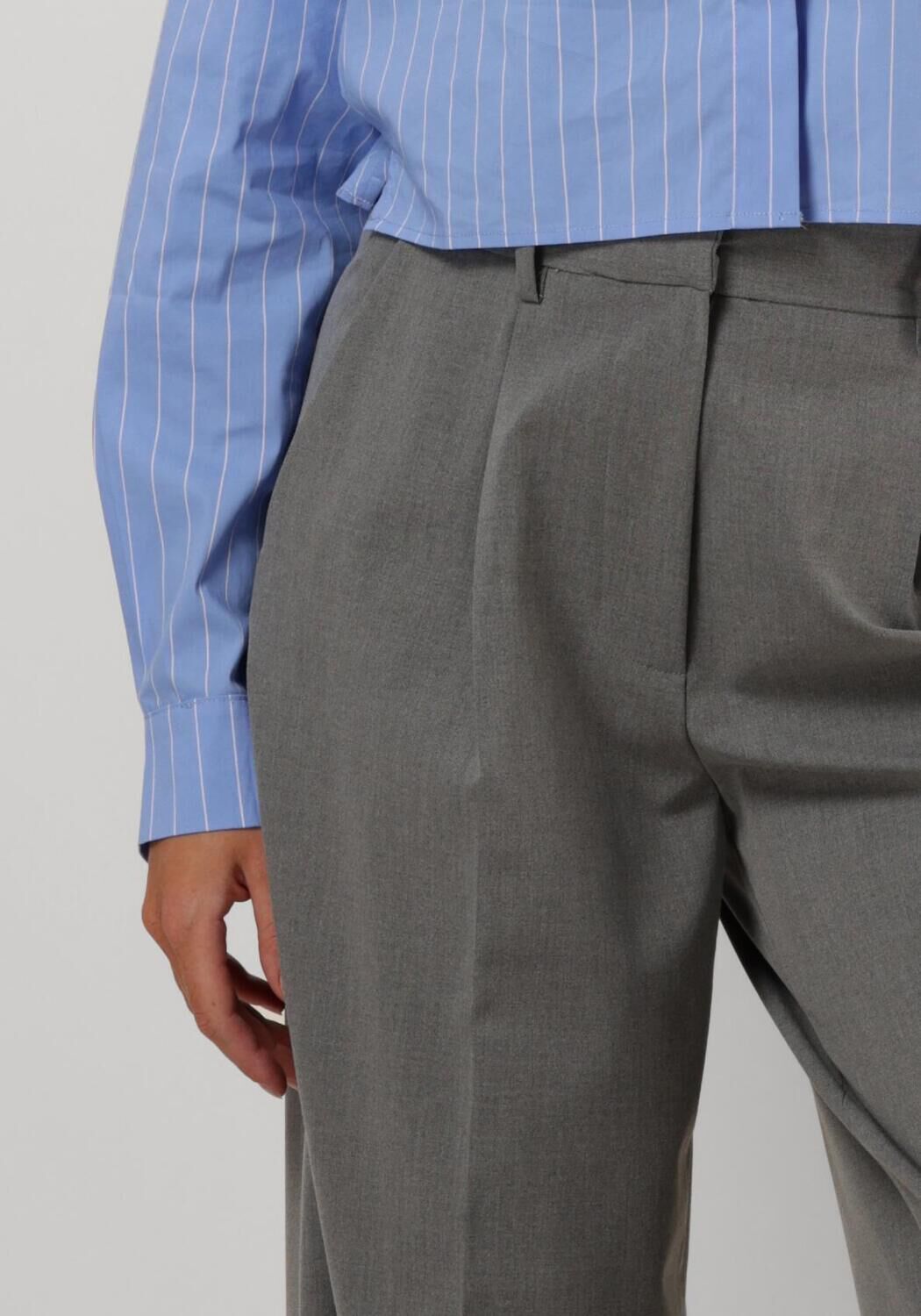 CATWALK JUNKIE Dames Broeken Straight Leg Tailored Pants Grijs
