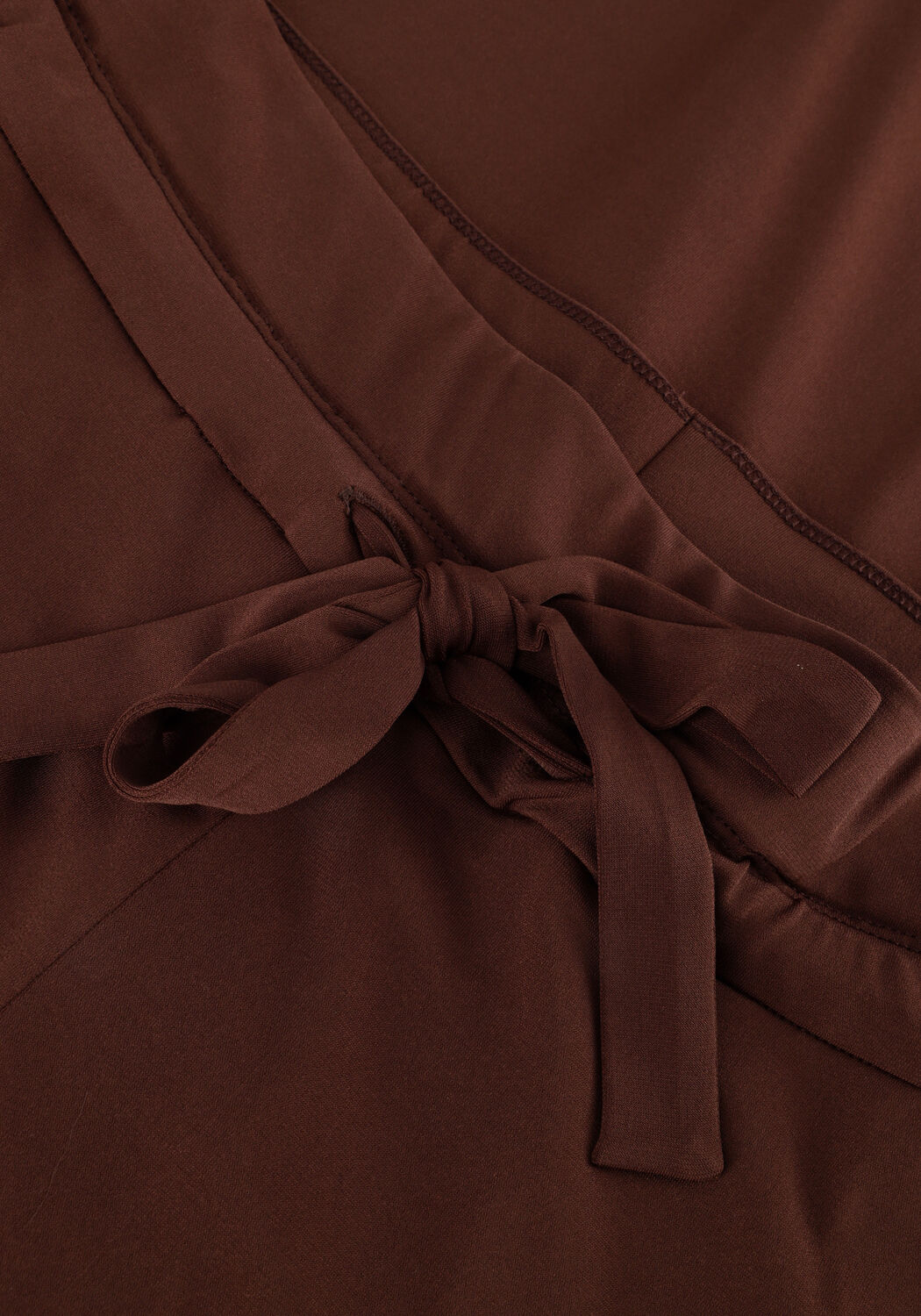 Bruine VANILIA Wijde broek WIDE LEG CHINO - large