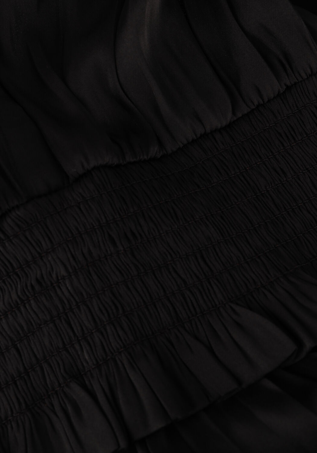 Zwarte SCOTCH & SODA Midi jurk SMOCK STITCH MIDI DRESS IN RECYCLED POLYESTER - large