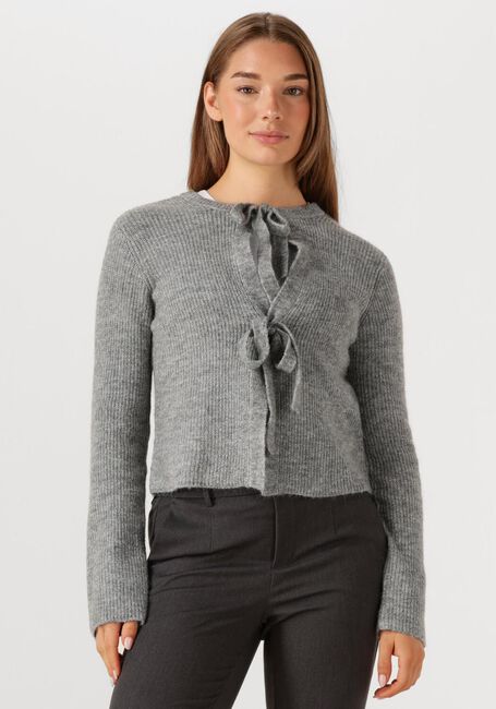 Grijze OBJECT Vest OBJPARVI KNIT CARDIGAN - large