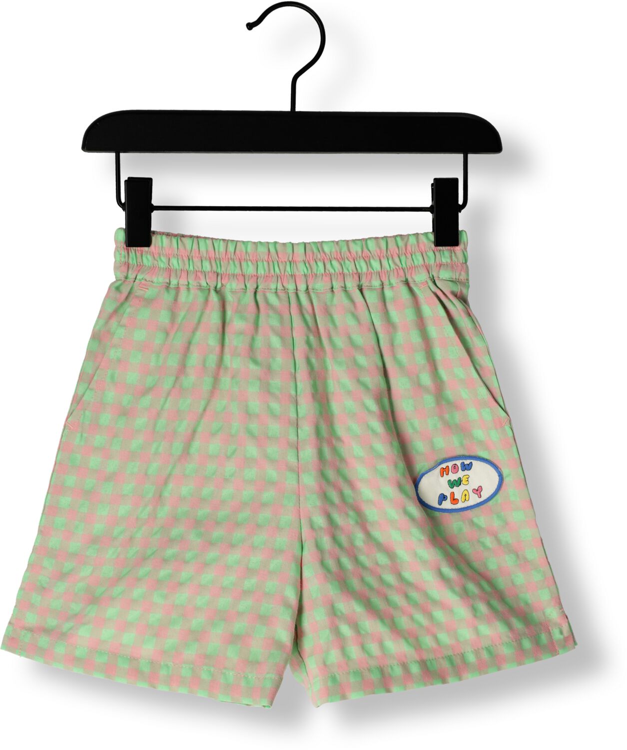 Jelly Mallow Meisjes Broeken Play Checked Woven Short Mint