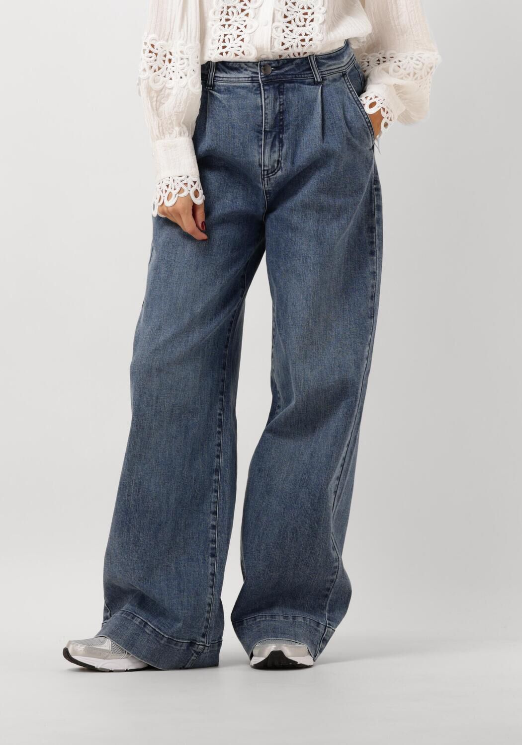 COPENHAGEN MUSE Dames Jeans Cmjean-wide Pants Donkerblauw