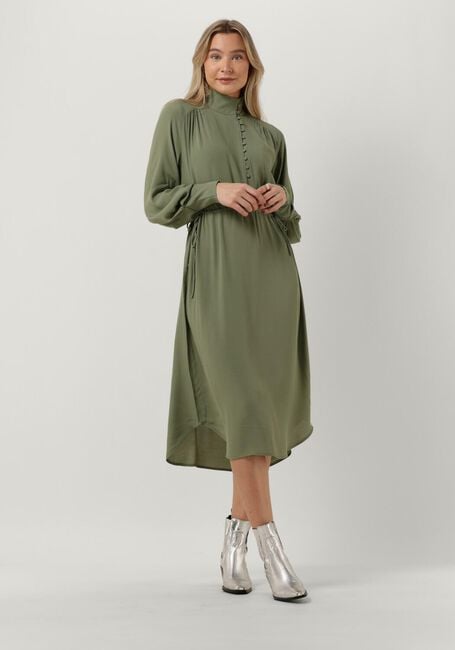 Groene BRUUNS BAZAAR Midi jurk LILLI LYRA DRESS - large