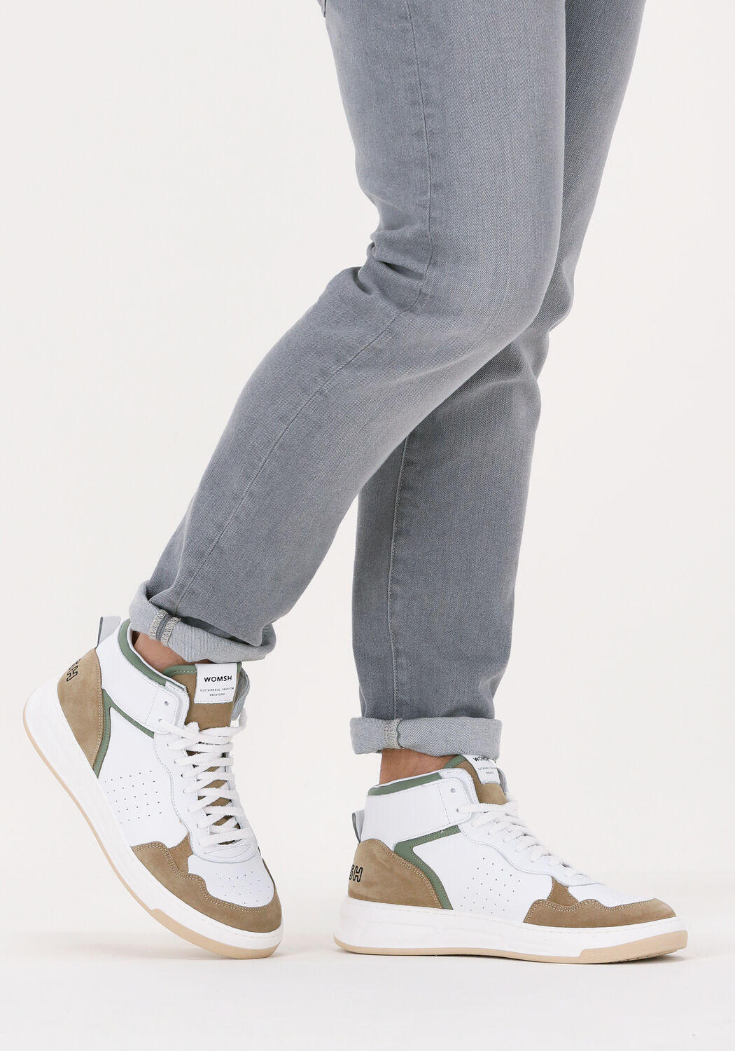 Witte WOMSH Hoge sneakers SUPER - large