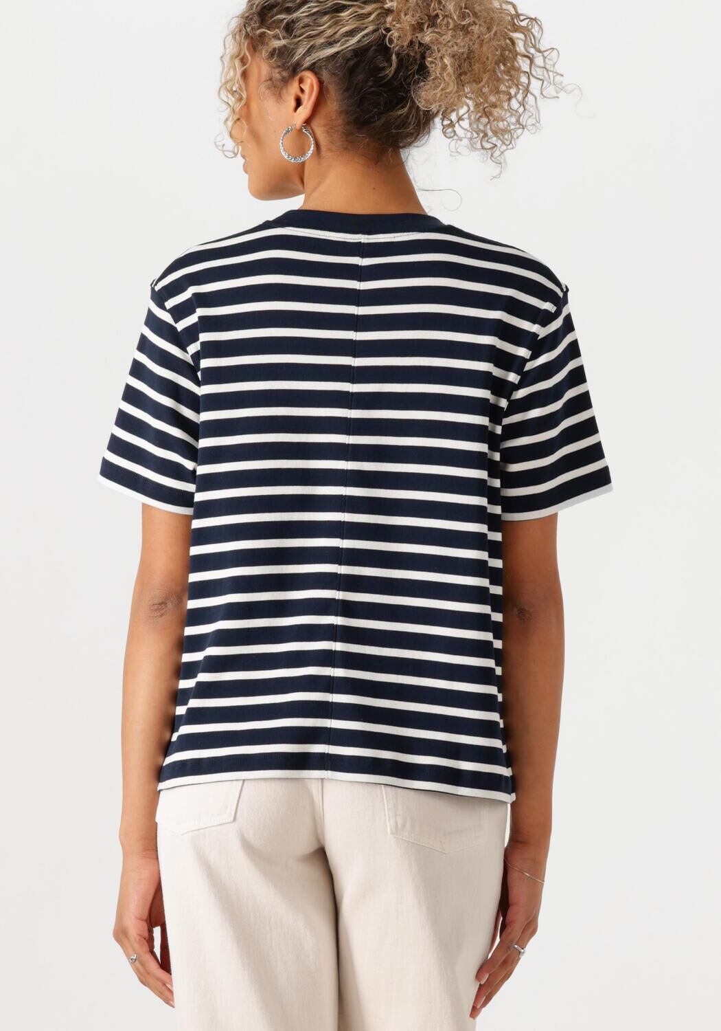 TOMMY HILFIGER Dames Tops & T-shirts Slim Henley Gb Scoop-nk Ls 1 Donkerblauw