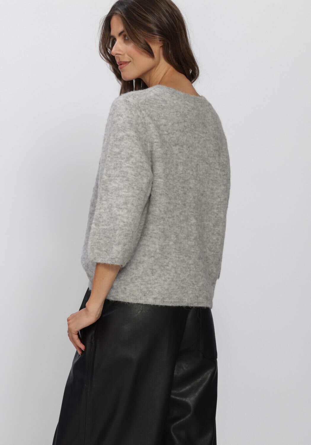 Grijze KNIT-TED Vest MEG CARDIGAN - large
