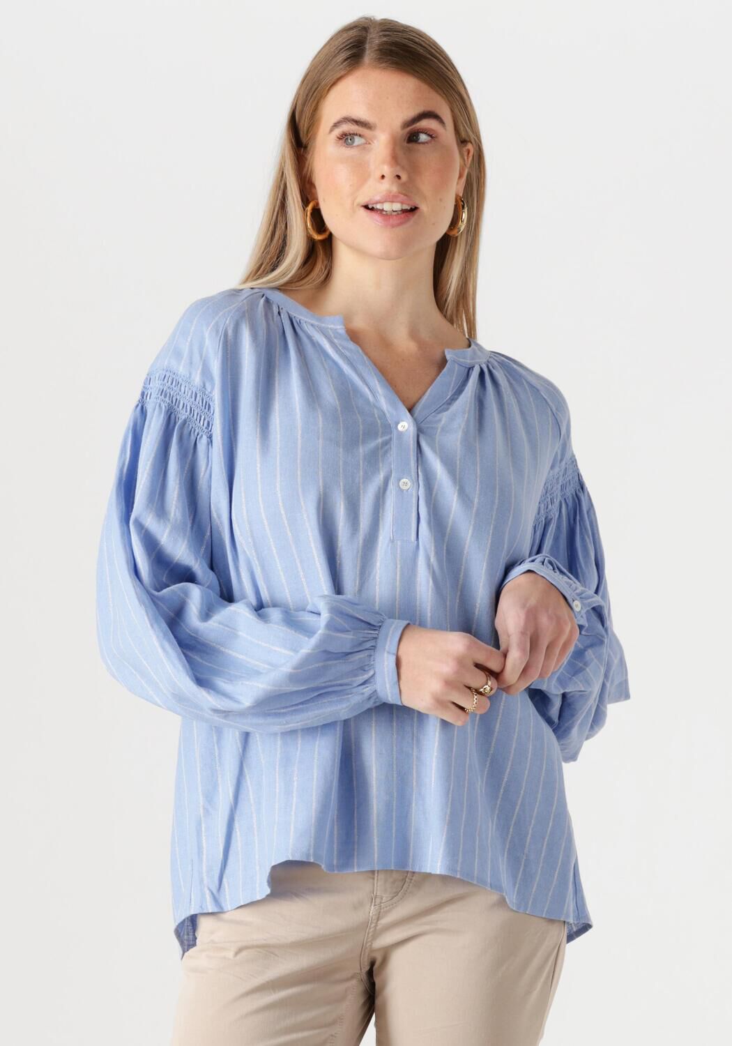 MOS MOSH Elegante Blauwe Blouse voor Stijlvolle Dames Blue Dames