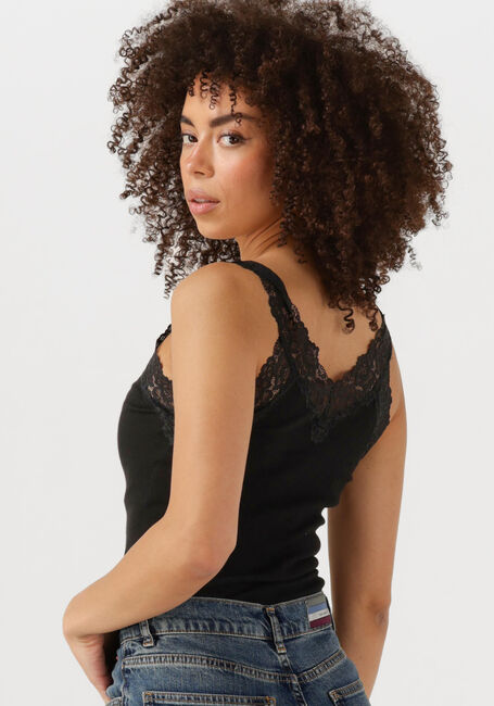 Zwarte ROSEMUNDE Top BERNADINE SL REGULAR V-NECK TOP - large