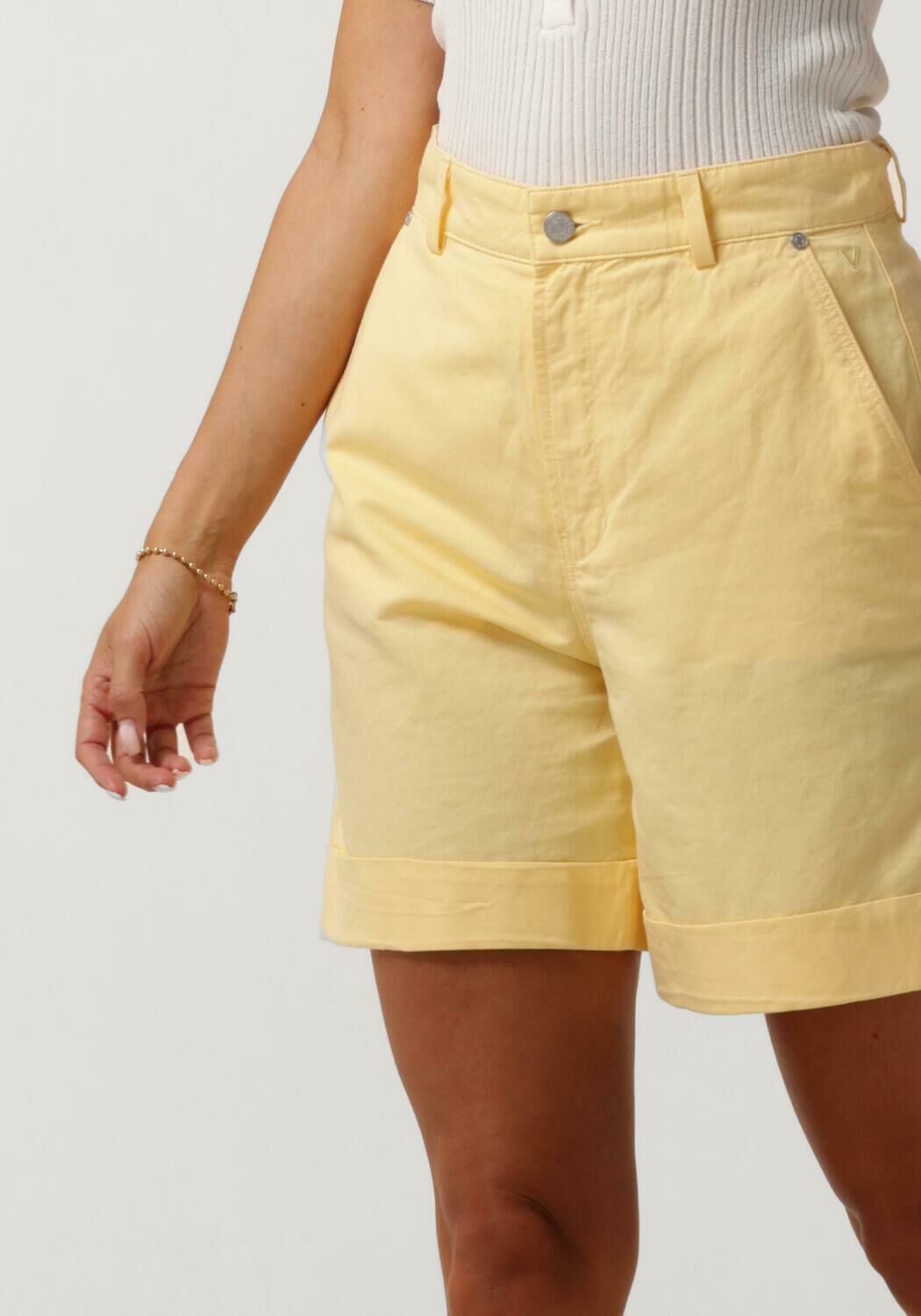 VANILIA Dames Broeken Linen Pantalon Geel