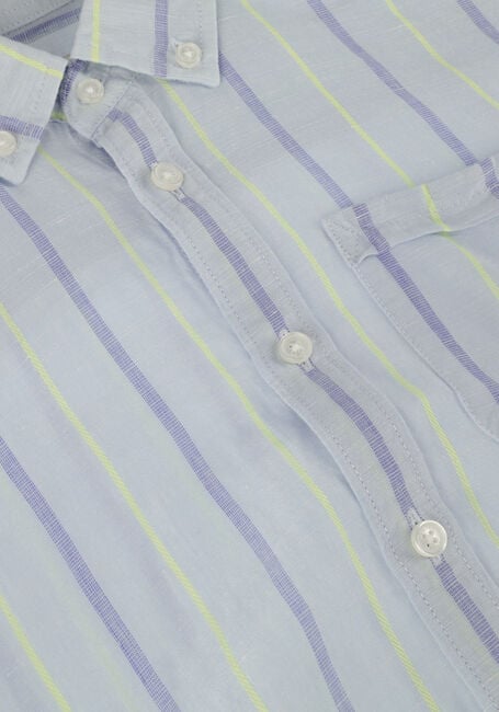 Blauw/wit gestreepte SCOTCH & SODA Casual overhemd YARN DYED LONG SLEEVE LINEN SHIRT - large
