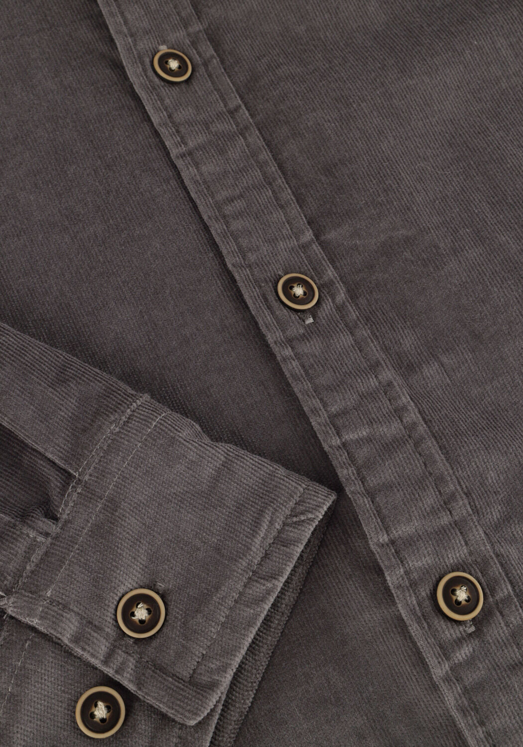 Grijze ANERKJENDT Casual overhemd AKLEIF SOLID CORD SHIRT - large