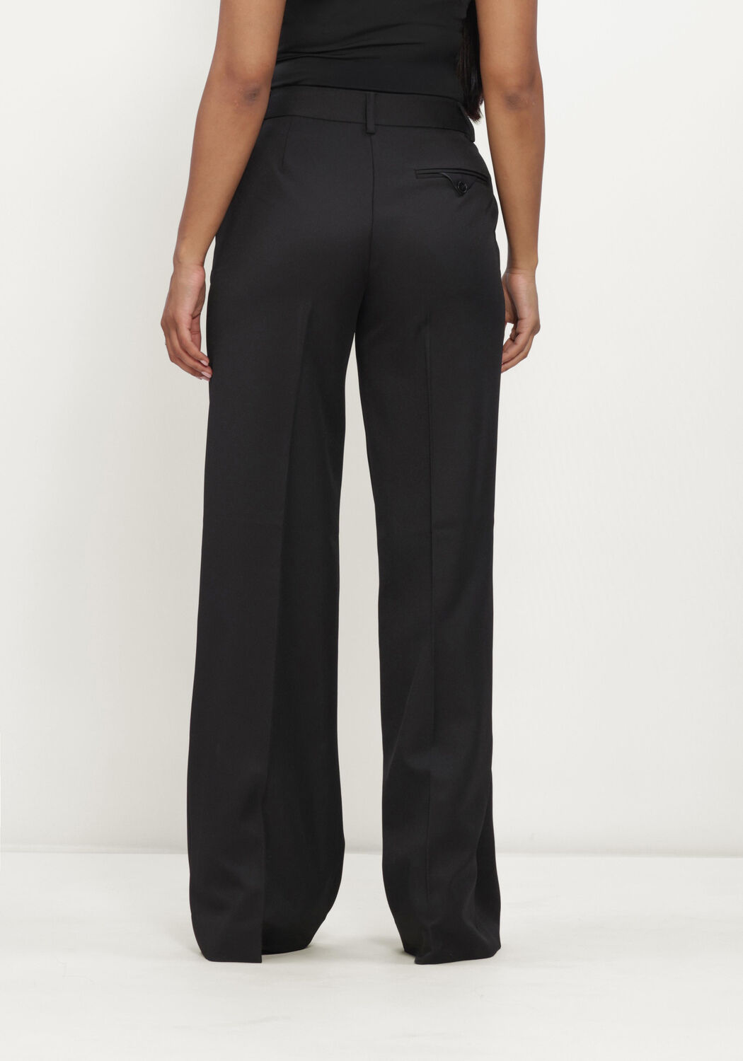 Zwarte HAUTE L'AMITI&Eacute; Pantalon PREMIERE PLAIN TALL PANT - large