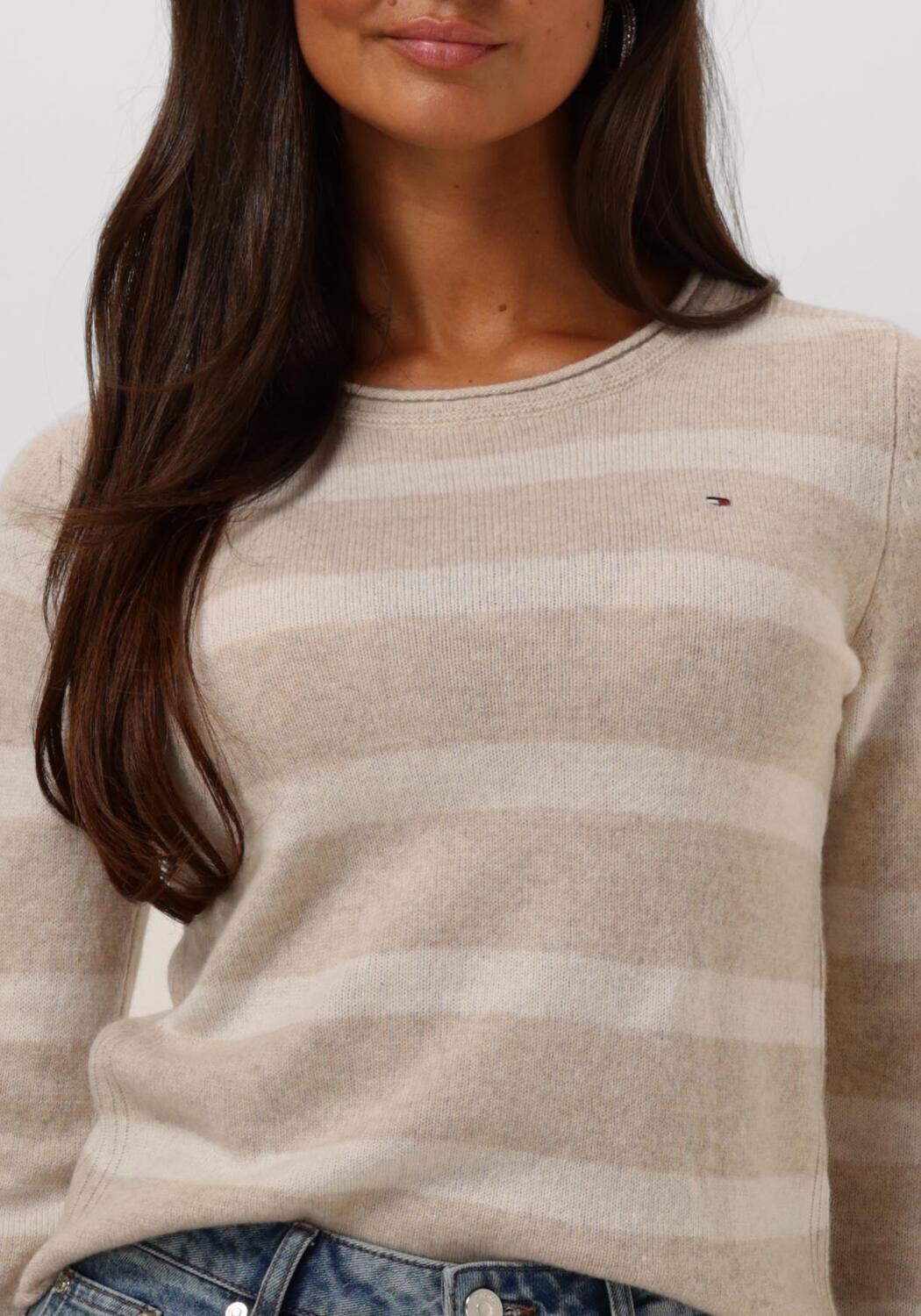TOMMY HILFIGER Dames Truien & Vesten Soft Wool C-nk Sweater Beige