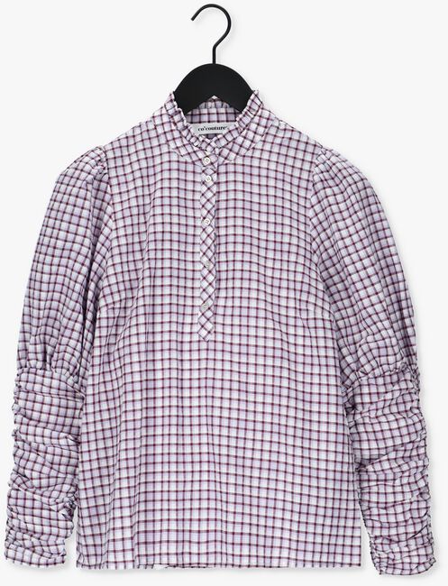 Paarse CO'COUTURE Blouse SANDY DOBBY CHECK SHIRT - large