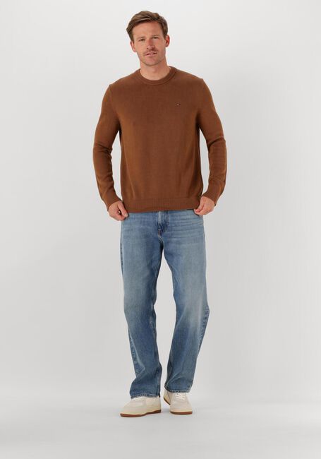 Bruine TOMMY JEANS Trui TJM SLIM ESS SWEATER EXTS - large