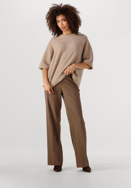 Bruine SECOND FEMALE Wijde broek NEEL CLASSIC TROUSERS - large