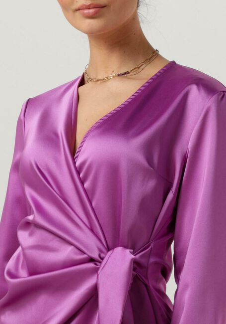 Paarse NOTRE-V Mini jurk NV-BIJOU WRAP DRESS - large