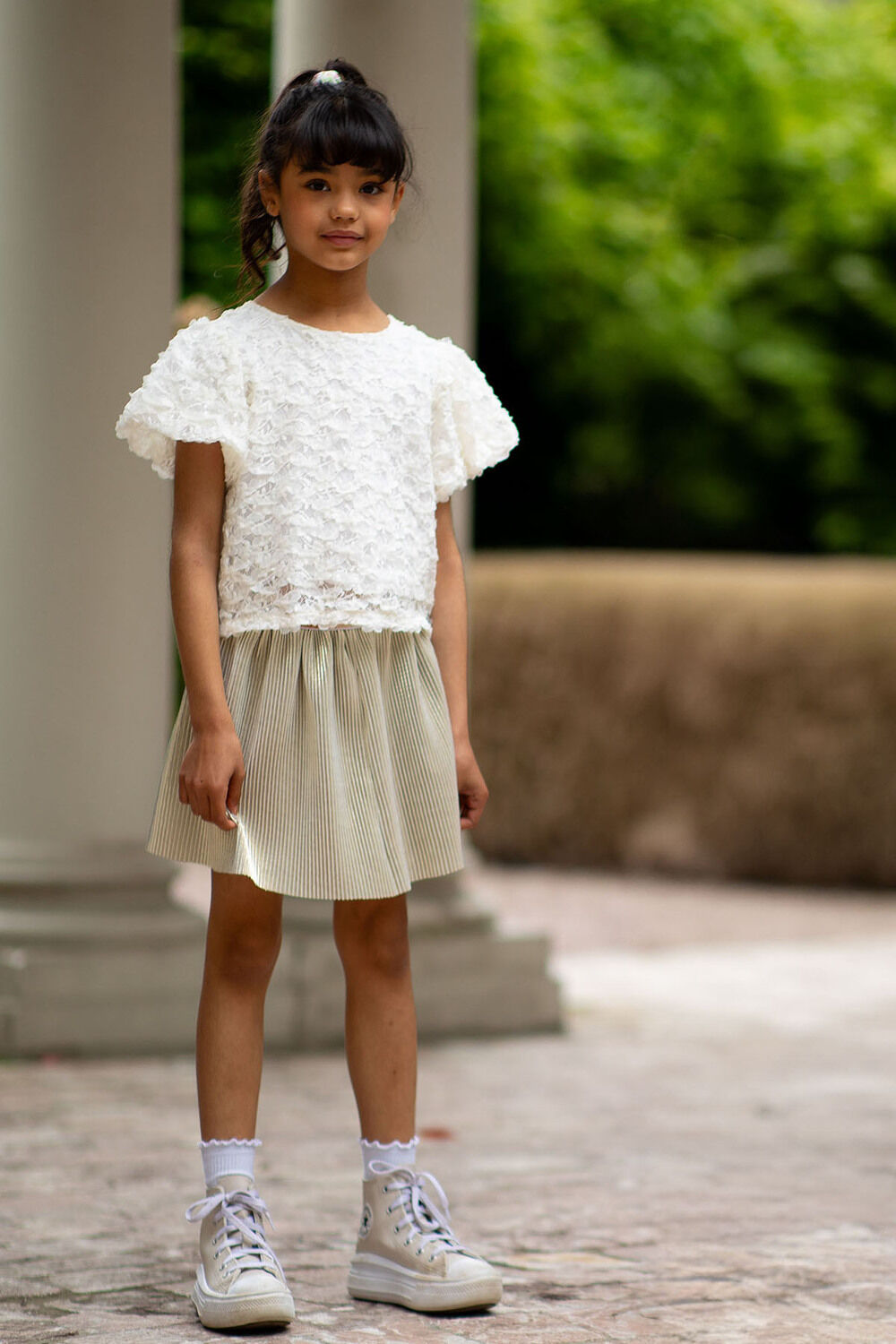 LIKE FLO Meisjes Tops & T-shirts Flo Woven Top Gebroken Wit